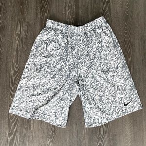 Men’s, white camo nike shorts